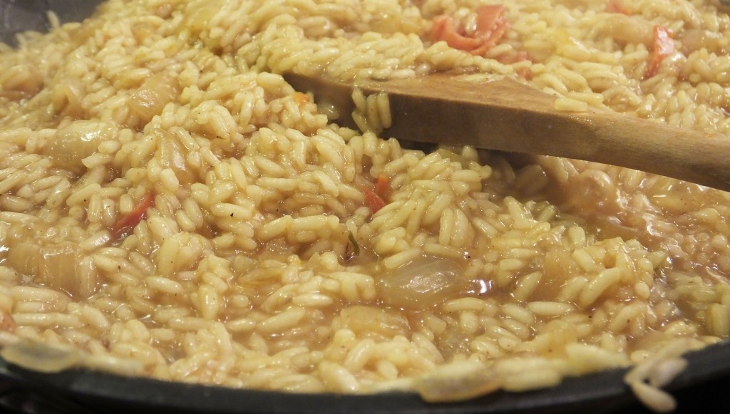 Cooking a risotto - Pikalily food blog