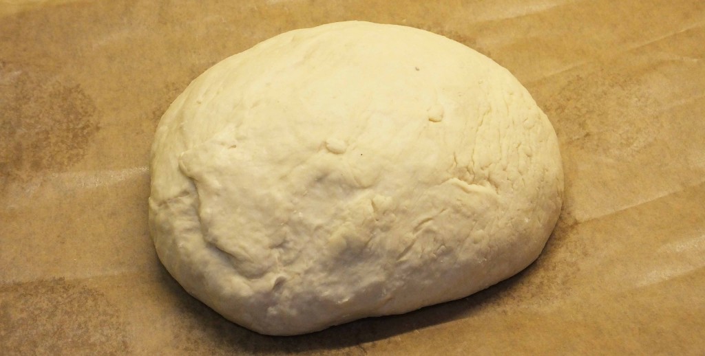 Kneading focaccia dough mix - Pikalily food blog
