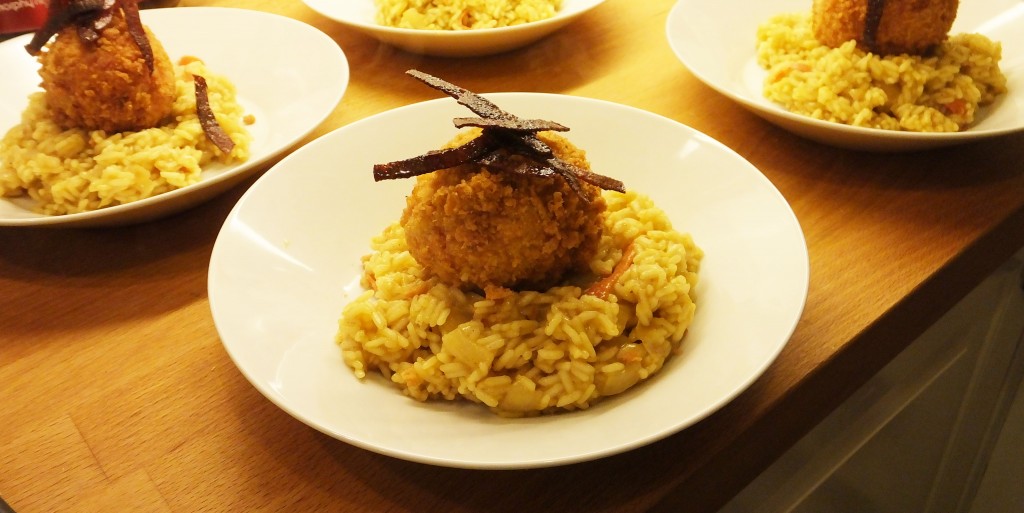 Scotch egg and risotto recipe - Pikalily food blog