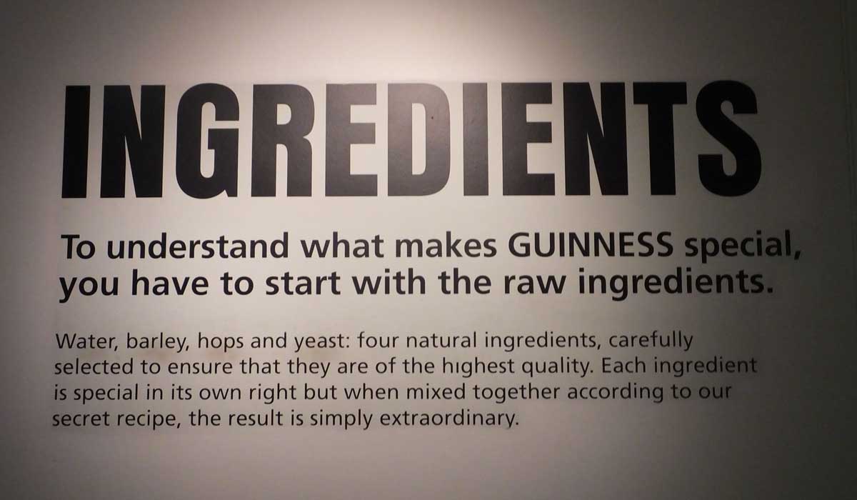 Guinness Ingredients - Pikalily Food Travel Blog