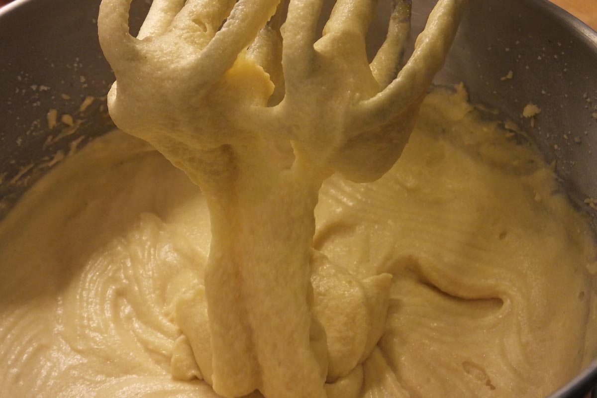 Preparing cake batter - Pikalily food blog