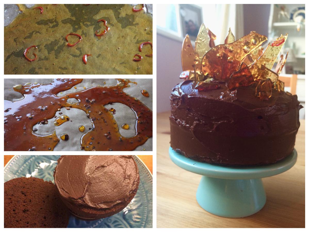 Caramel and chilli chocolate cake - Pikalily food blog