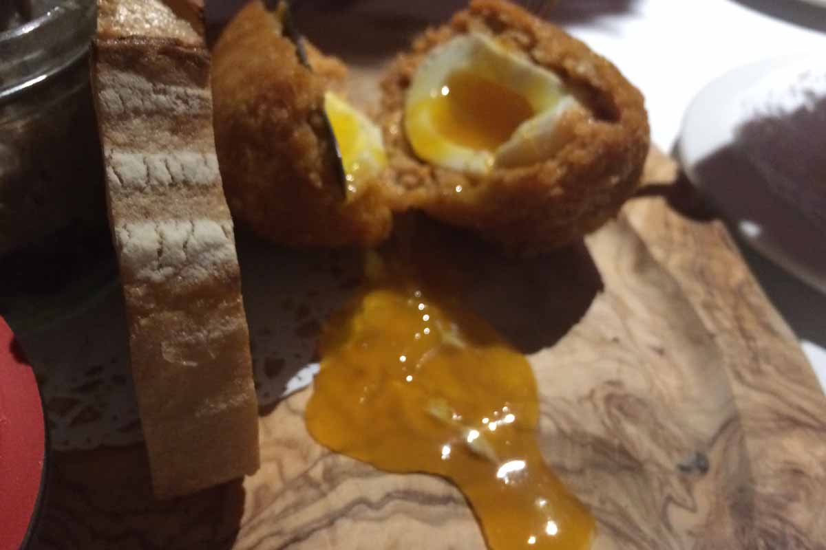 Starter Scotch Egg - Marco Pierre White Belfast - Pikalily Food Travel Blog