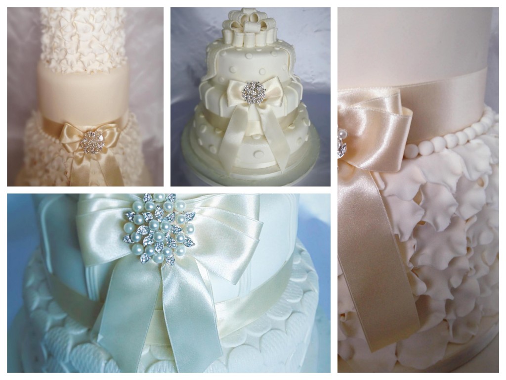 White ivory wedding cakes - Pikalily food blog