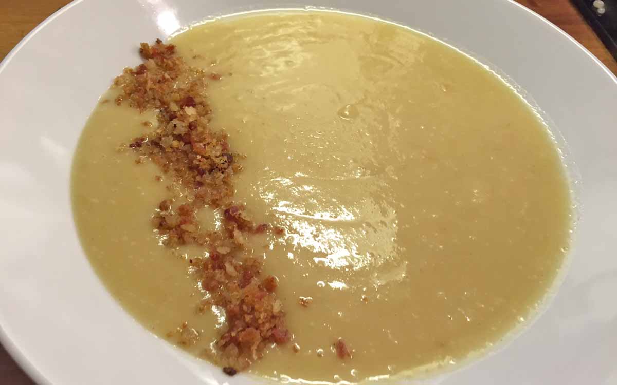 Curried Parnsip Soup with Smoked Bacon crumb - Pikalily Food