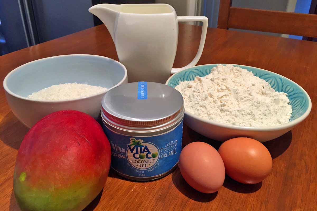 Coconut Mango Pancake Recipe Ingredients - Pikalily Food Blog
