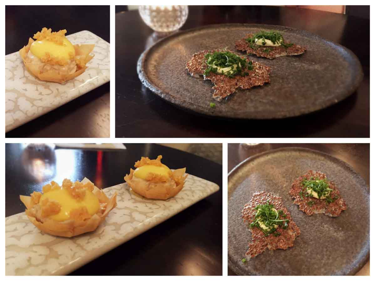 Linseed Crackers and Crab Filo - Deanes EIPIC - Pikalily Food Travel