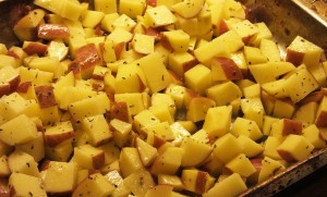 Savoury cubed potatoes - Pikalily food blog